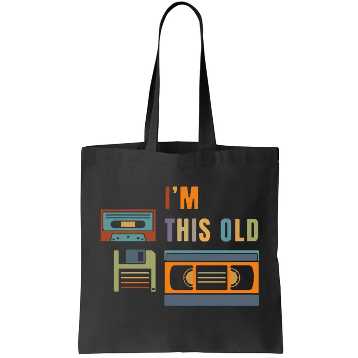 I'm This Old Retro Throwback Birthday Tote Bag