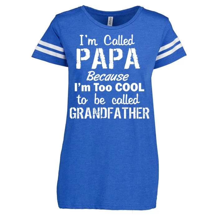 I'm Too Cool To Be Called Grandfather Papa Enza Ladies Jersey Football T-Shirt