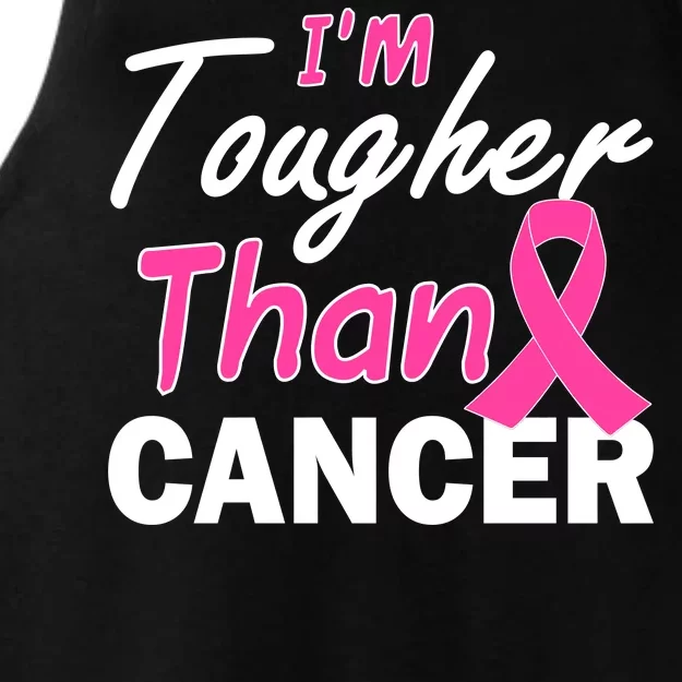 I'm Tougher Than Cancer Ladies Tri-Blend Wicking Tank