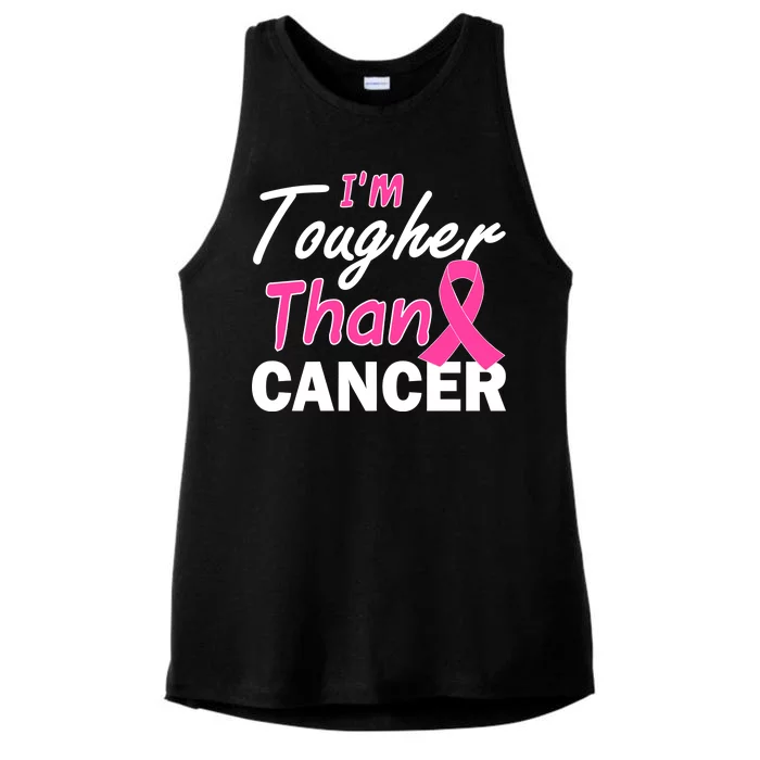 I'm Tougher Than Cancer Ladies Tri-Blend Wicking Tank