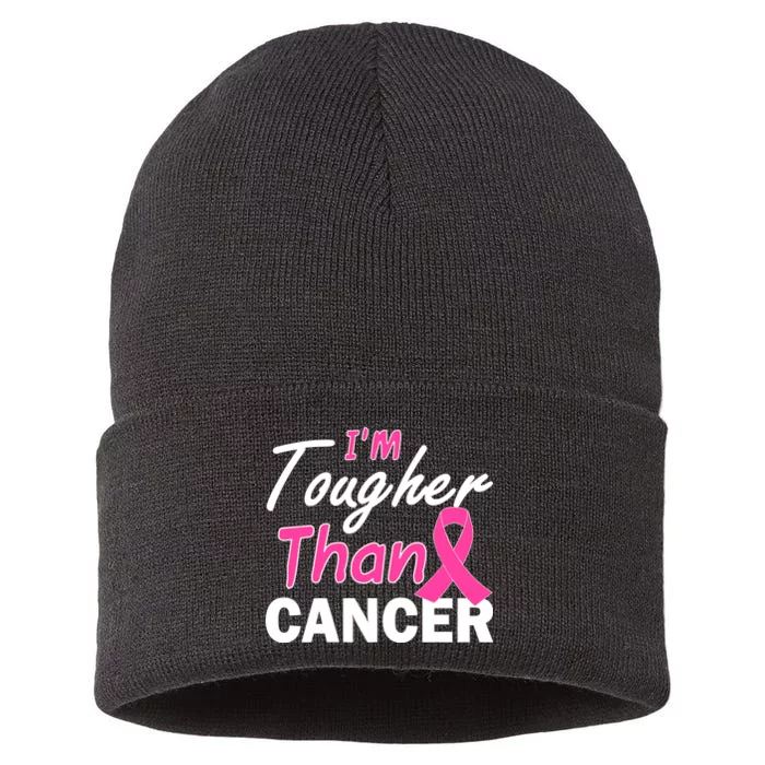 I'm Tougher Than Cancer Sustainable Knit Beanie