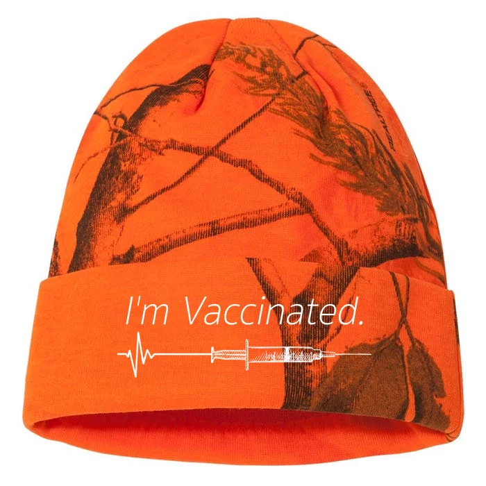 I'm Vaccinated Shot Kati - 12in Camo Beanie