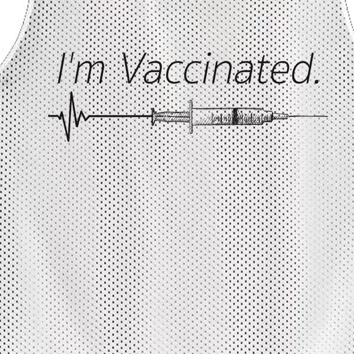 I'm Vaccinated Shot Mesh Reversible Basketball Jersey Tank