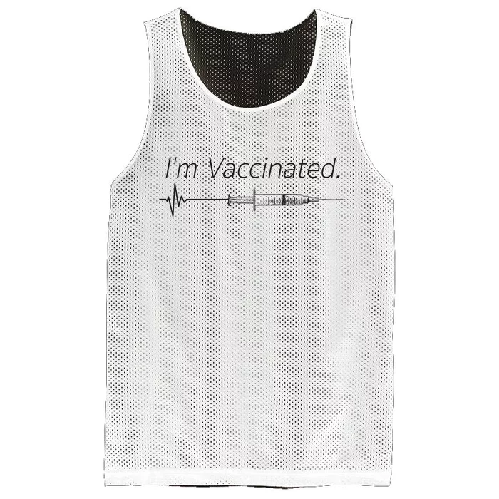 I'm Vaccinated Shot Mesh Reversible Basketball Jersey Tank