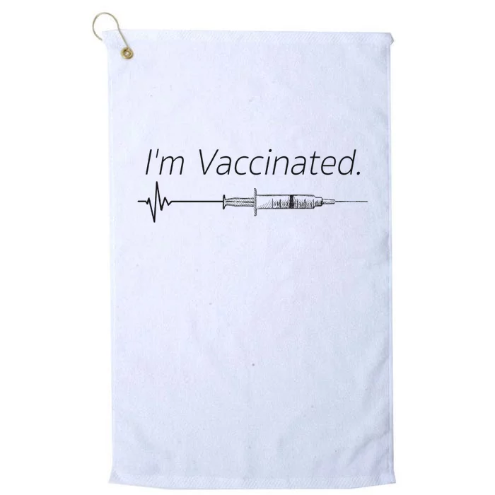 I'm Vaccinated Shot Platinum Collection Golf Towel