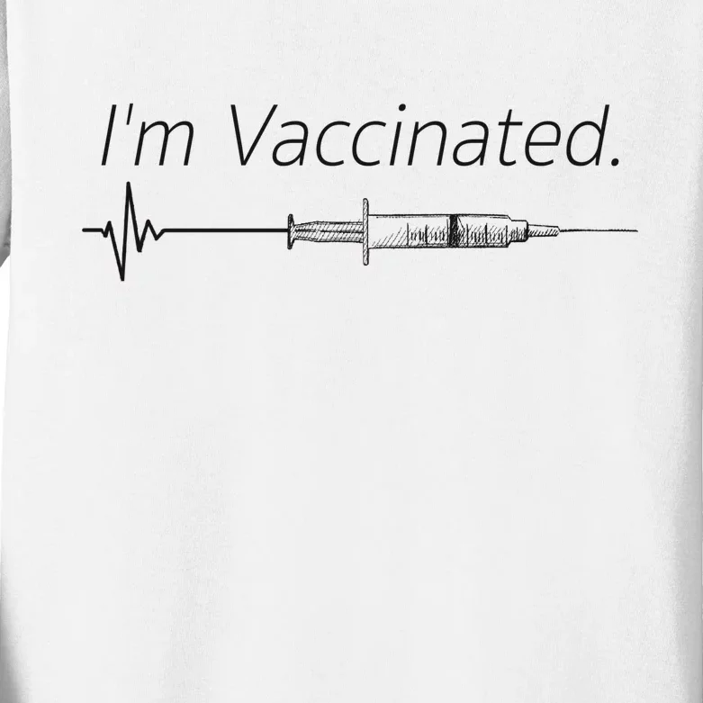 I'm Vaccinated Shot Kids Long Sleeve Shirt