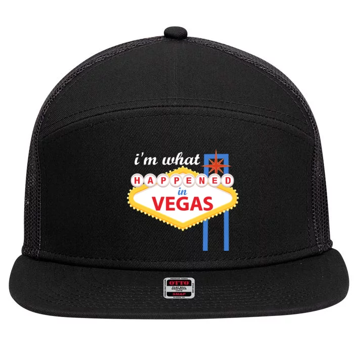 I'm what Happened in Vegas 7 Panel Mesh Trucker Snapback Hat