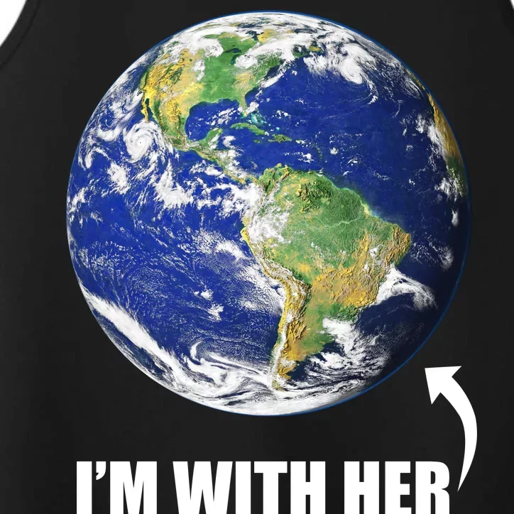 I'm With Her Earth Globe Photo March For Science Performance Tank