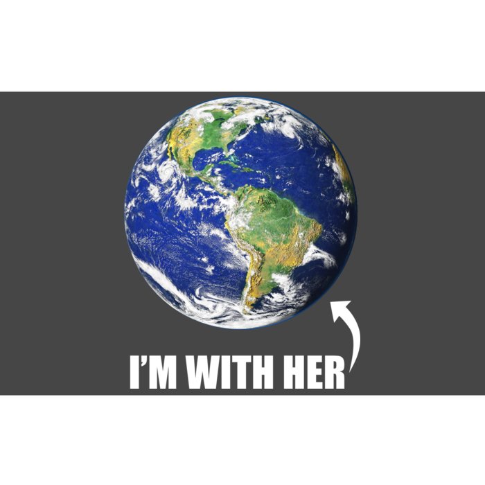 I'm With Her Earth Globe Photo March For Science Bumper Sticker