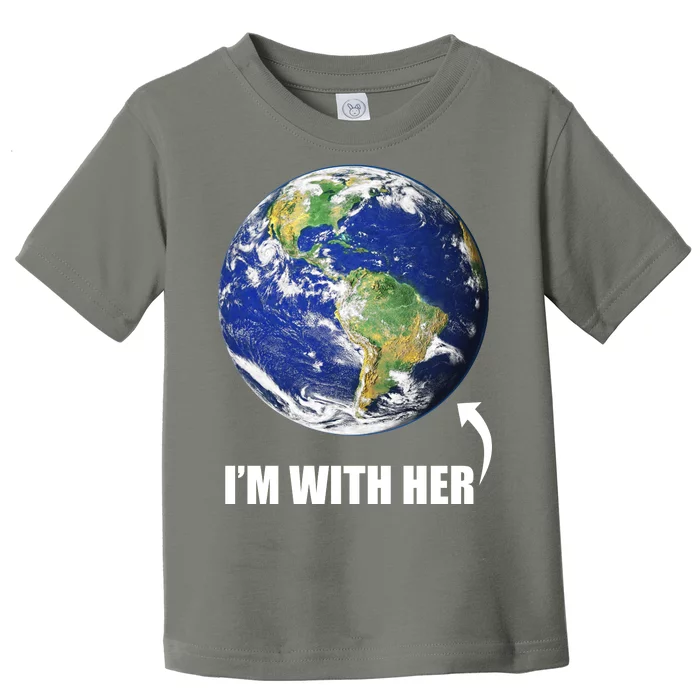 I'm With Her Earth Globe Photo March For Science Toddler T-Shirt