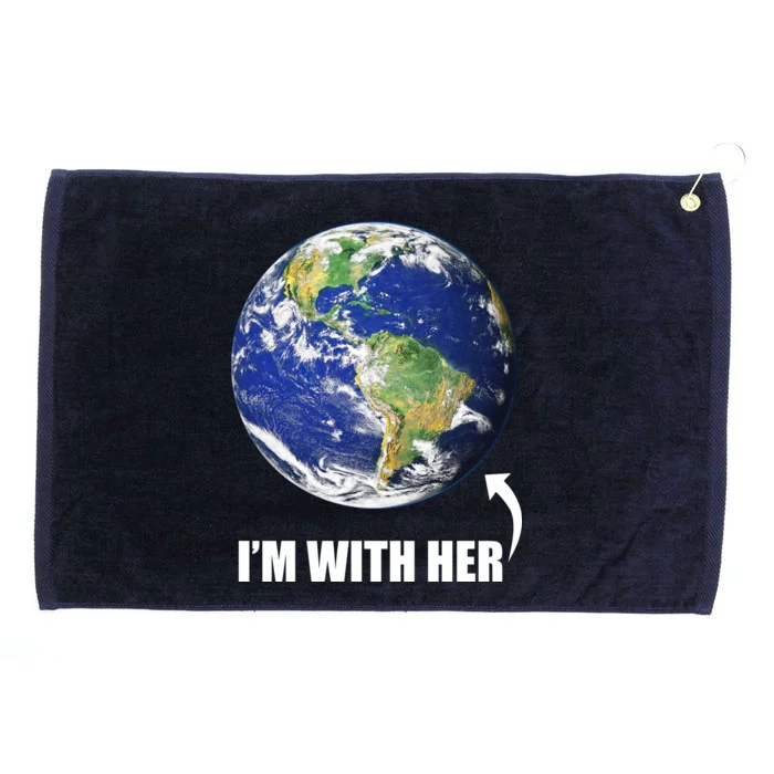 I'm With Her Earth Globe Photo March For Science Grommeted Golf Towel