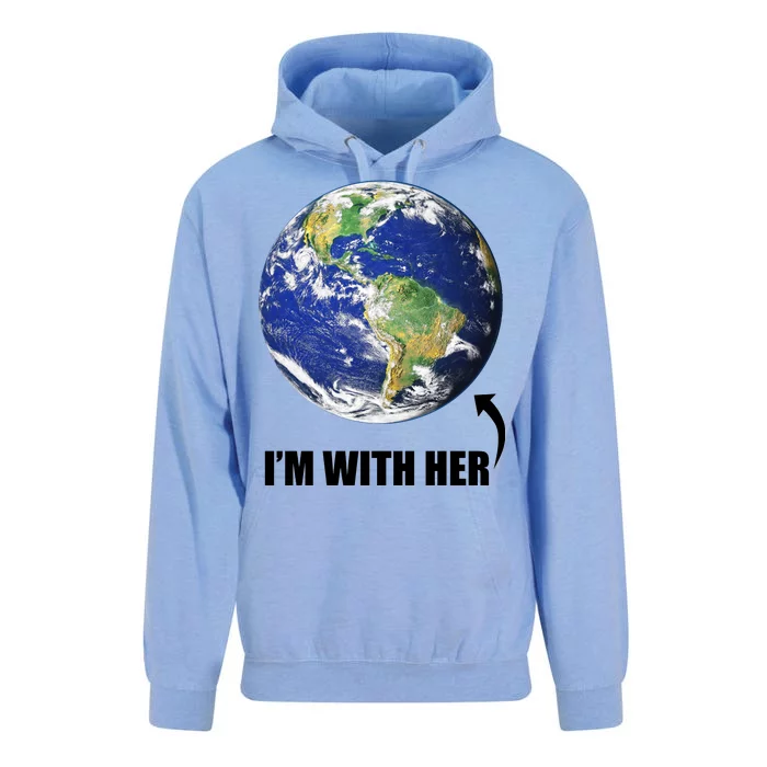 I'm With Her Earth Globe Photo March For Science Unisex Surf Hoodie