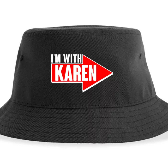 I'm With Karen Sustainable Bucket Hat