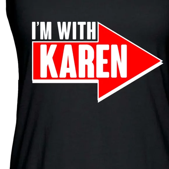 I'm With Karen Ladies Essential Flowy Tank