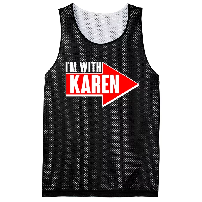 I'm With Karen Mesh Reversible Basketball Jersey Tank