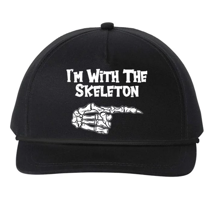 I'm With The Skeleton Funny Halloween Snapback Five-Panel Rope Hat