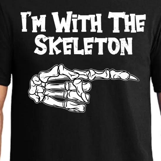 I'm With The Skeleton Funny Halloween Pajama Set