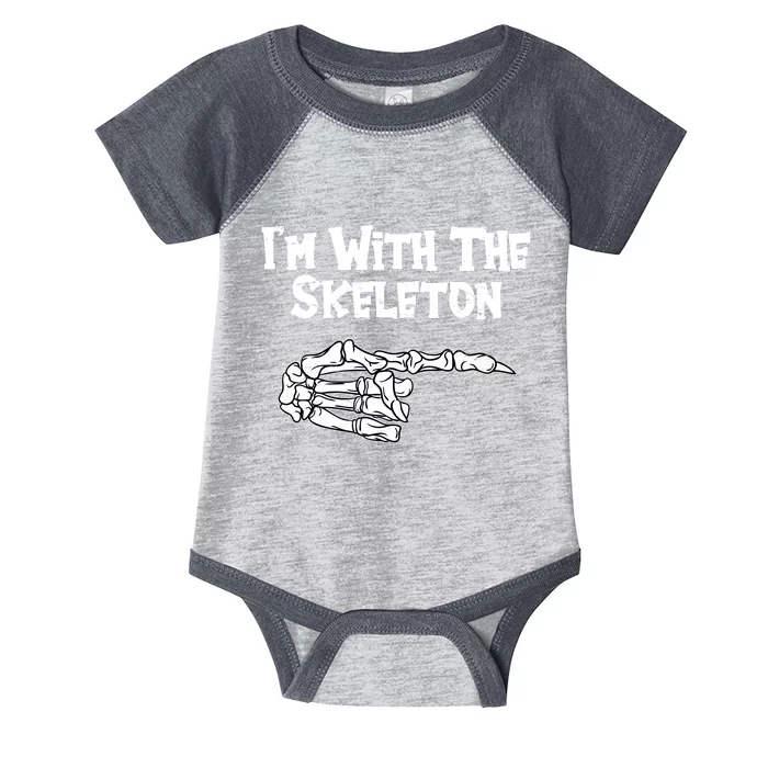 I'm With The Skeleton Funny Halloween Infant Baby Jersey Bodysuit