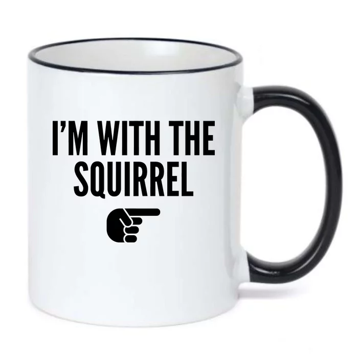 I'm With The Squirrel Costume Black Color Changing Mug