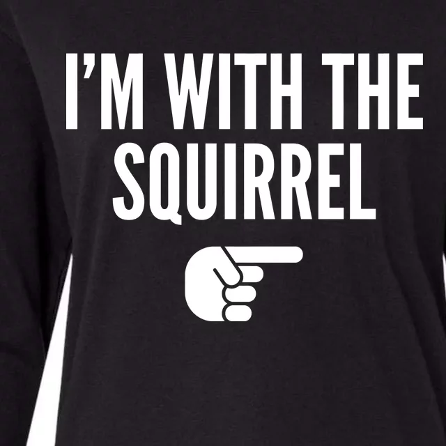 I'm With The Squirrel Costume Womens Cotton Relaxed Long Sleeve T-Shirt