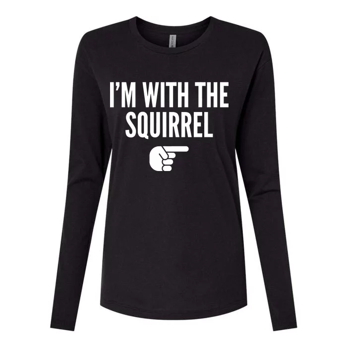 I'm With The Squirrel Costume Womens Cotton Relaxed Long Sleeve T-Shirt