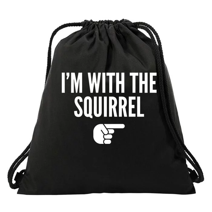 I'm With The Squirrel Costume Drawstring Bag