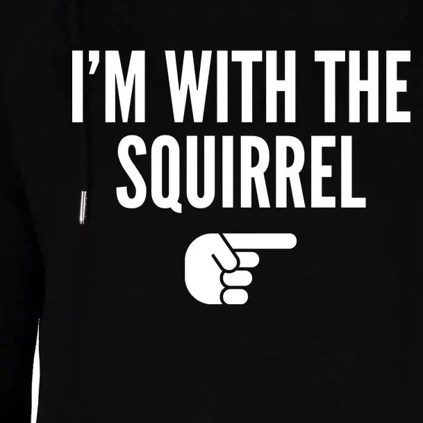 I'm With The Squirrel Costume Womens Funnel Neck Pullover Hood