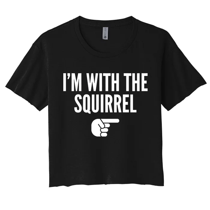 I'm With The Squirrel Costume Women's Crop Top Tee