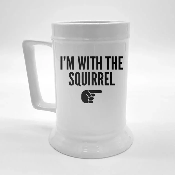 I'm With The Squirrel Costume Front & Back Beer Stein