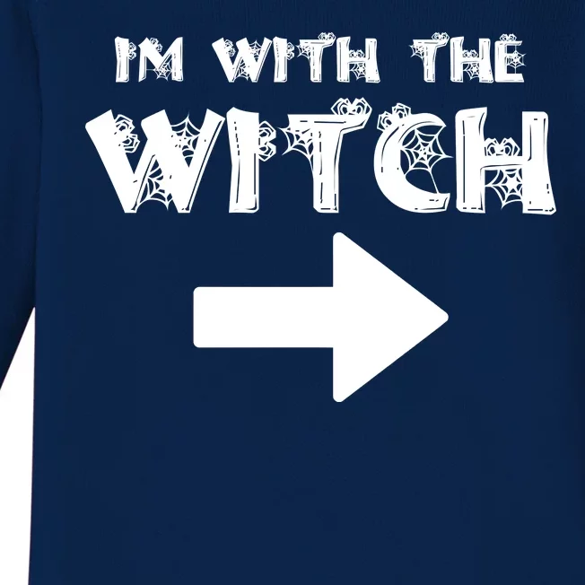 I'm With The Witch Baby Long Sleeve Bodysuit