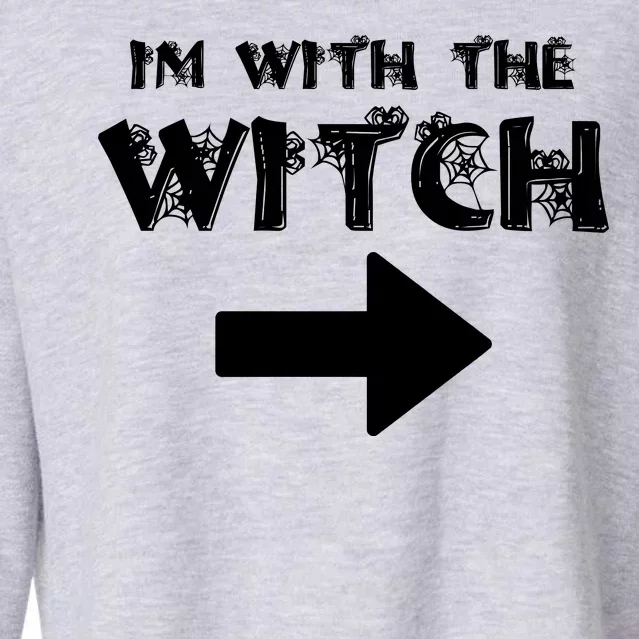 I'm With The Witch Cropped Pullover Crew