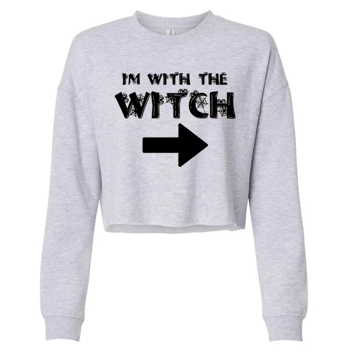 I'm With The Witch Cropped Pullover Crew