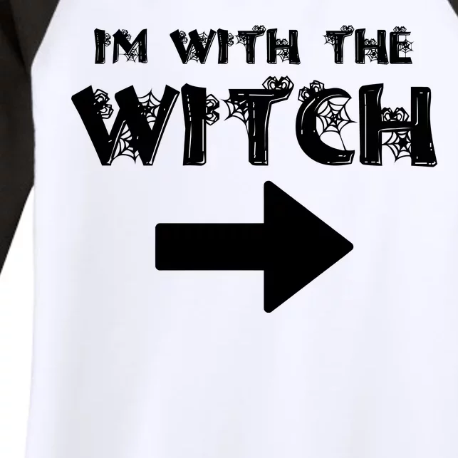 I'm With The Witch Women's Tri-Blend 3/4-Sleeve Raglan Shirt