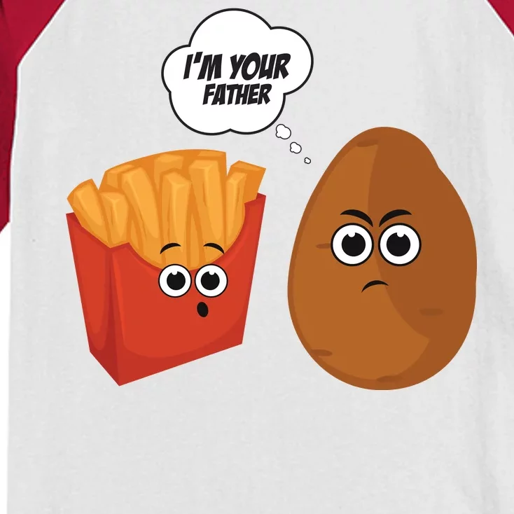 I'm Your Father Potato And Fries Kids Colorblock Raglan Jersey