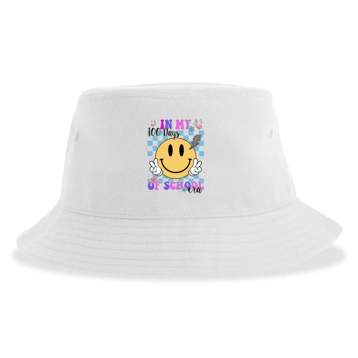 In My 100 Days Of School Era Retro Groovy Smile Sustainable Bucket Hat