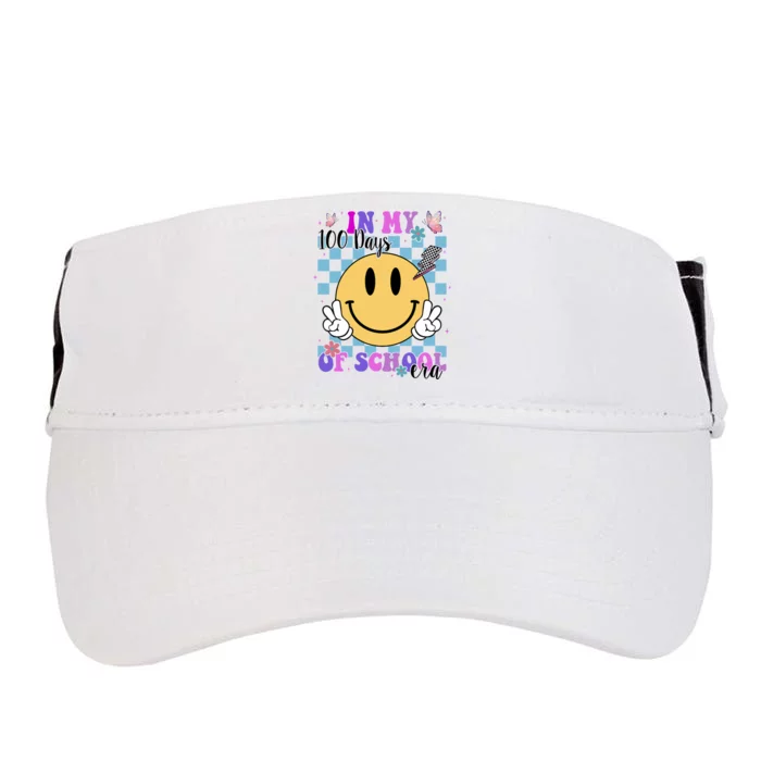 In My 100 Days Of School Era Retro Groovy Smile Adult Drive Performance Visor