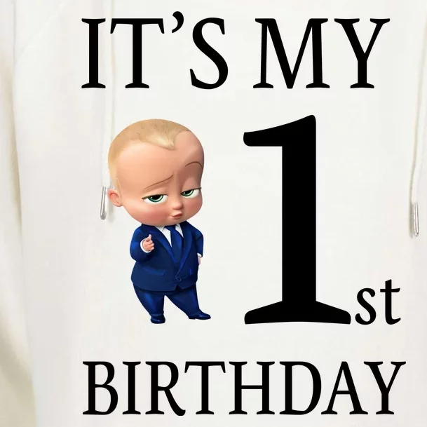 It's My 1st Birthday Womens Funnel Neck Pullover Hood