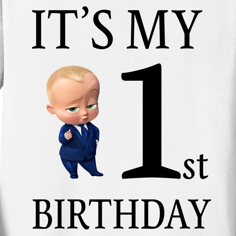 It's My 1st Birthday Kids Long Sleeve Shirt