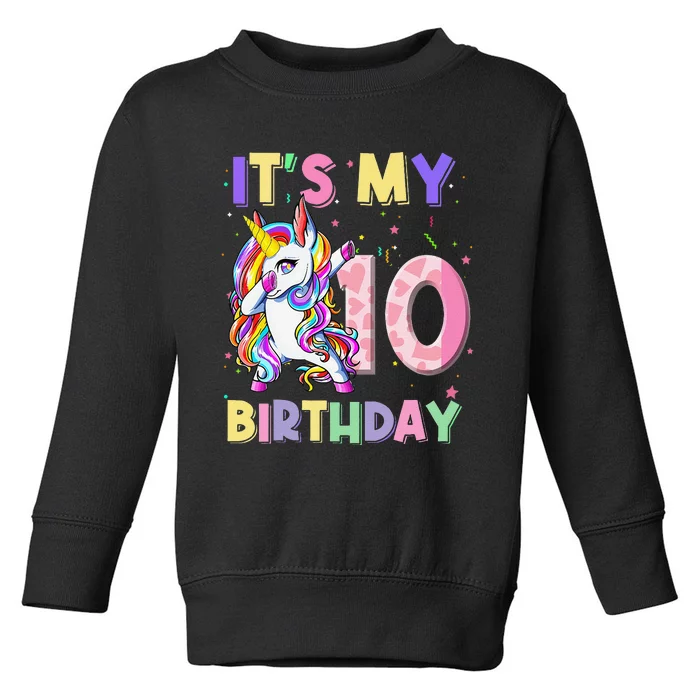 Its My 10 Birthday Unicorn Outfits For Toddler Sweatshirt