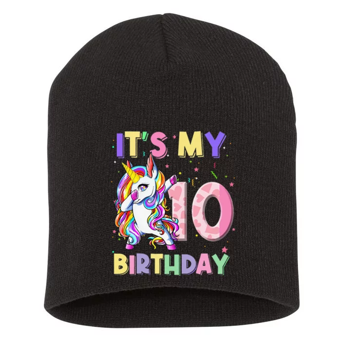 Its My 10 Birthday Unicorn Outfits For Short Acrylic Beanie