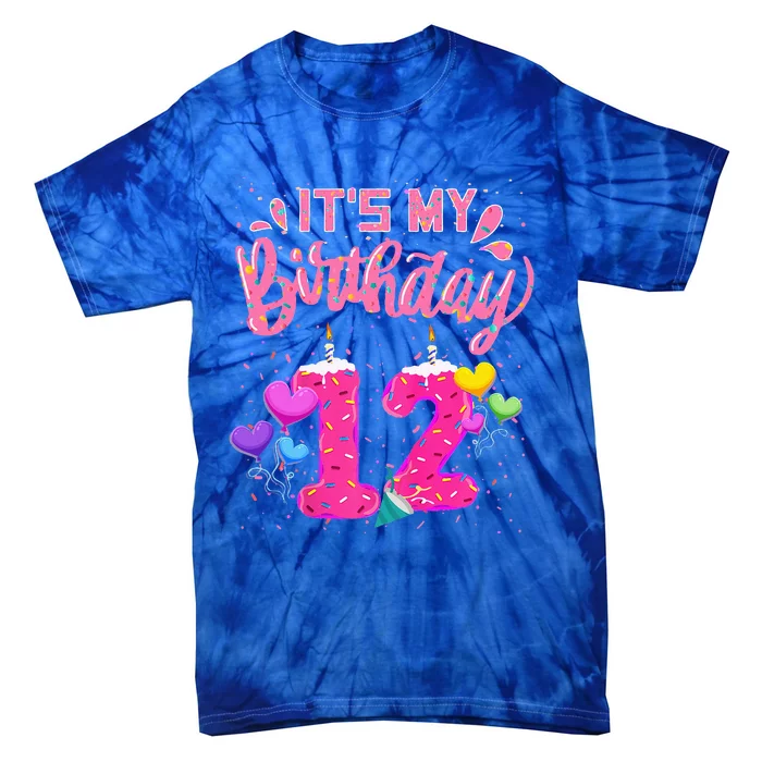 Its My 12th Birthday Doughnut Happy 12 Years Old Tie-Dye T-Shirt