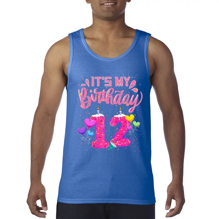 Its My 12th Birthday Doughnut Happy 12 Years Old Tank Top