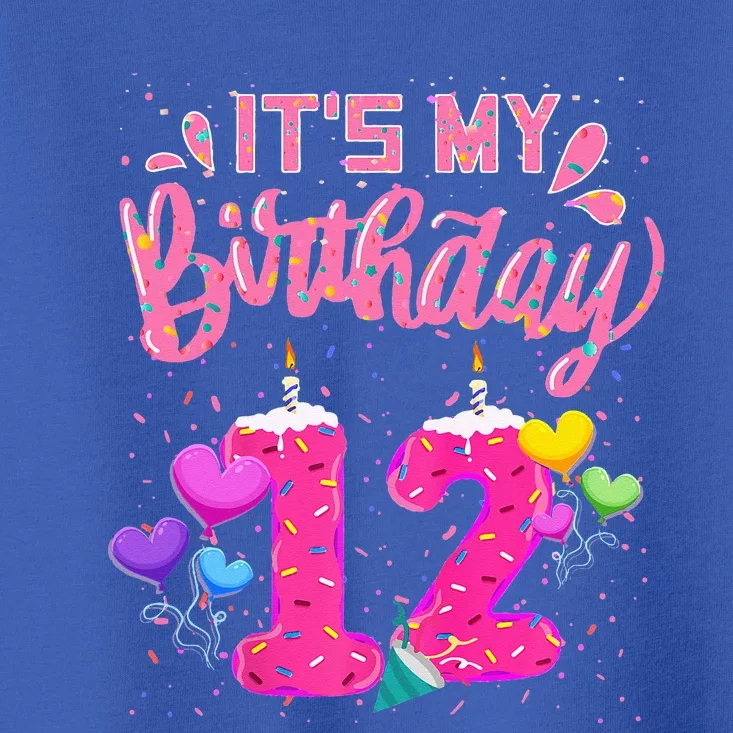 Its My 12th Birthday Doughnut Happy 12 Years Old Toddler T-Shirt