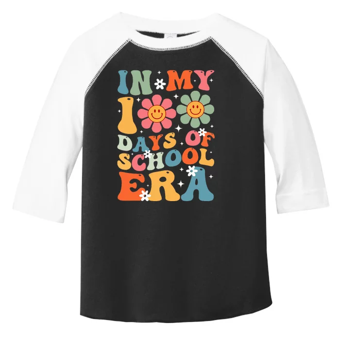 In My 100 Days Of School Era Groovy Teacher 100th Day Toddler Fine Jersey T-Shirt