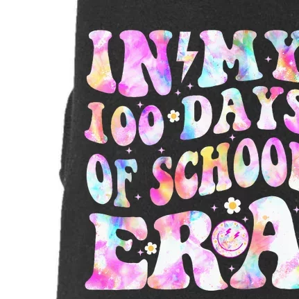 In My 100 Days Of School Era Retro Smile 100th Day Of School Doggie 3-End Fleece Hoodie