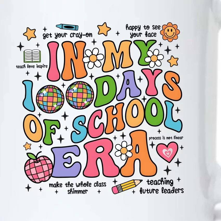 In My 100 Days Of School Era Retro School Celebration Black Color Changing Mug