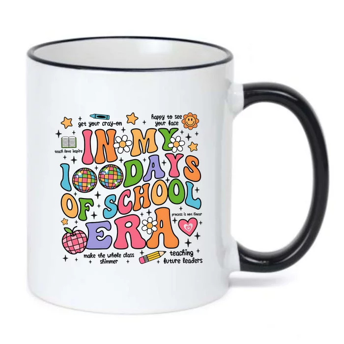 In My 100 Days Of School Era Retro School Celebration Black Color Changing Mug