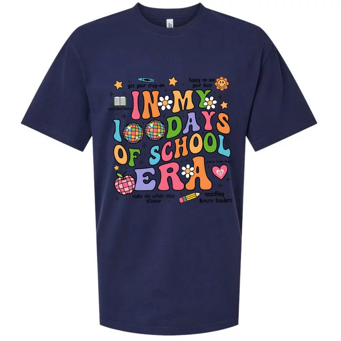 In My 100 Days Of School Era Retro School Celebration Sueded Cloud Jersey T-Shirt