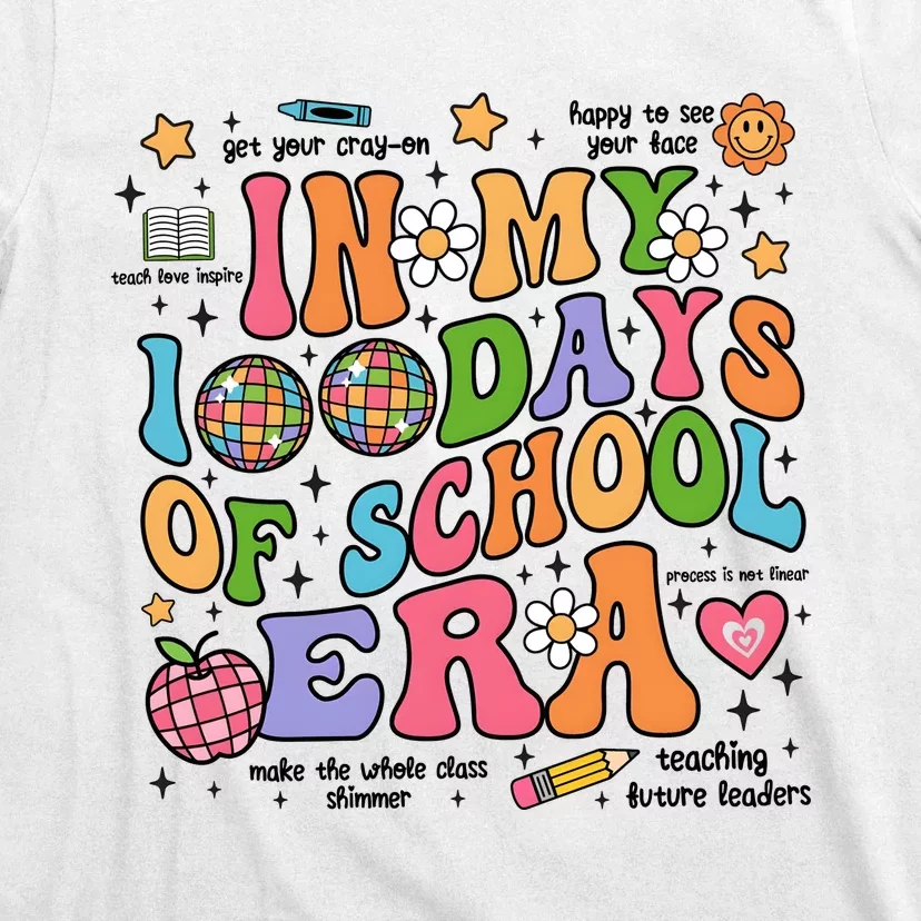 In My 100 Days Of School Era Retro School Celebration T-Shirt