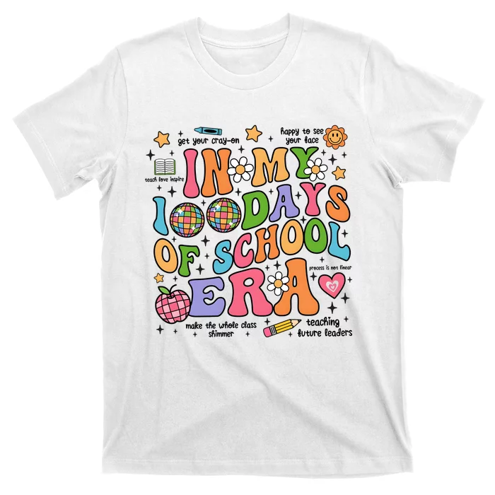 In My 100 Days Of School Era Retro School Celebration T-Shirt